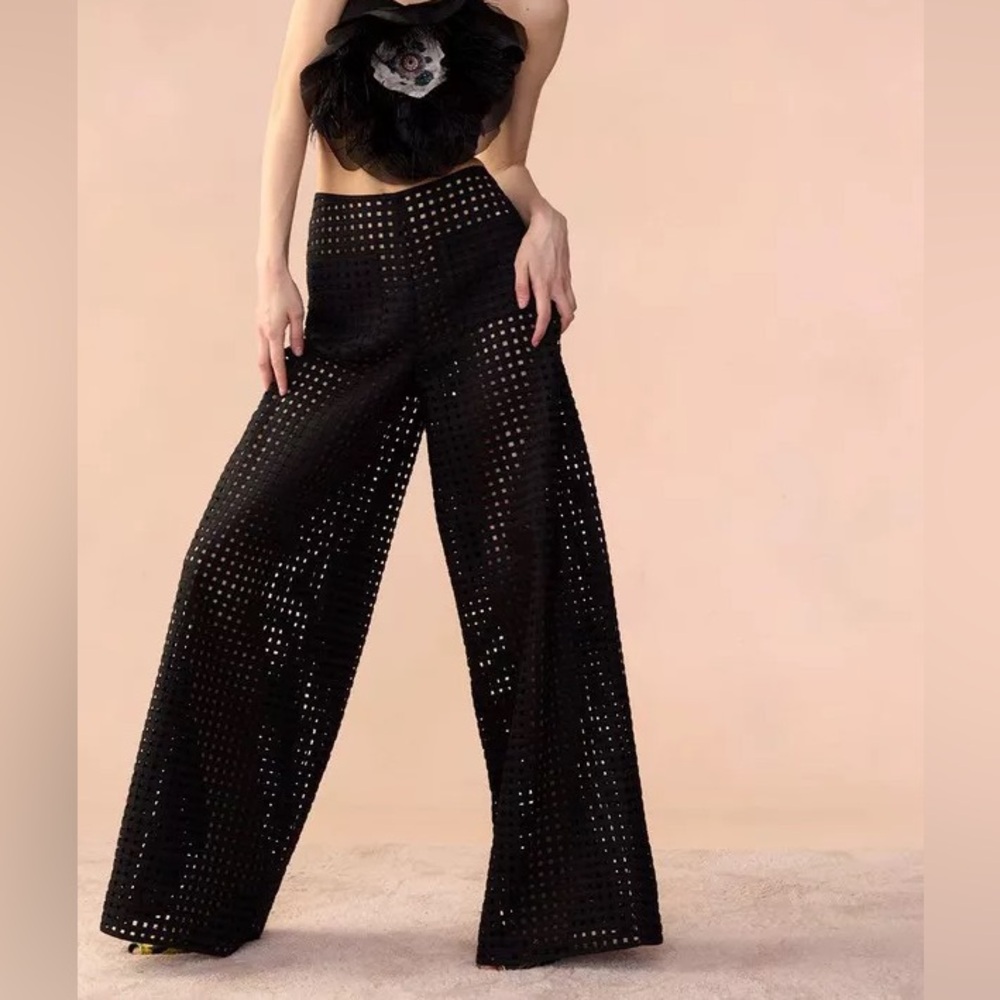 Cynthia Rowley Black Birdcage pants